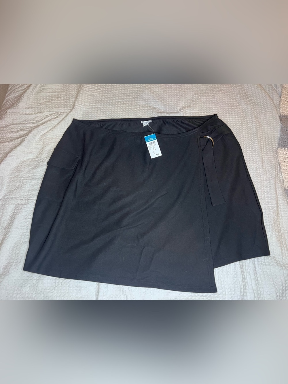 Rue21 Black Wrap-Style Mini Skirt